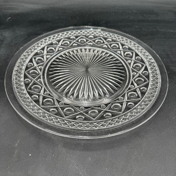 Vintage Dinner Plate 10.25" Cape Cod by Imperial Glass Ohio Glassware - Picture 3 of 7